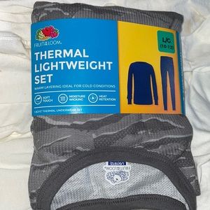 Fruit of the Loom Thermal Set Boys Size Large 10/12